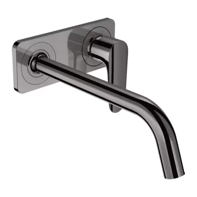 Axor Citterio M Смеситель для раковины, встраиваемый, излив: 22.7см., с панелью, цвет: полированный черный хром