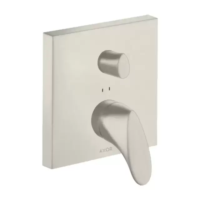 Axor Starck Organic Смеситель для ванны, встраиваемый, с переключателем на 2 потока, со защитной комбинацией, цвет: сталь