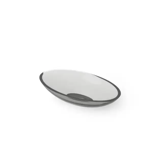 Dea Design Washbasins Раковина 60х35х10.5см., накладная, без отв., Glasstech, прозрачная смола, цвет: Smoky Black R4