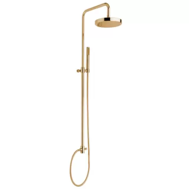 Nicolazzi Doccia Душевая стойка с верхним душем &Oslash; 20см, с переключателем и ручным душем, цвет: золото 24к