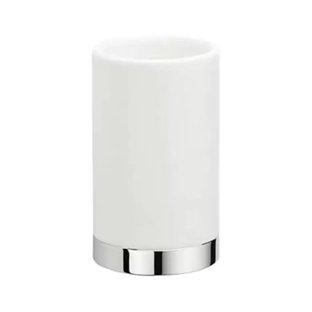 Colombo Nordic Стакан настольный, цвет: хром/белый