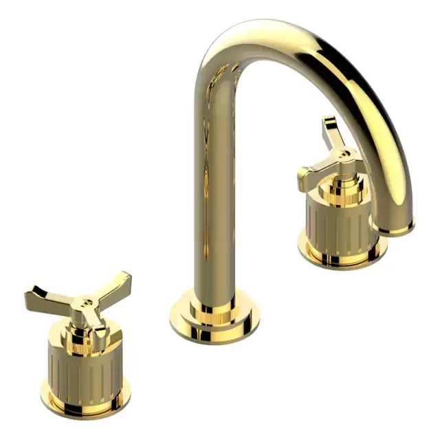 THG Hamptons Смеситель для раковины, 3 отв., цвет: золото