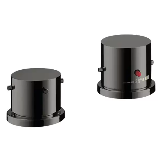 Axor Starck Смеситель на борт ванны, на 2 отв., термостатический, цвет: полированный черный хром