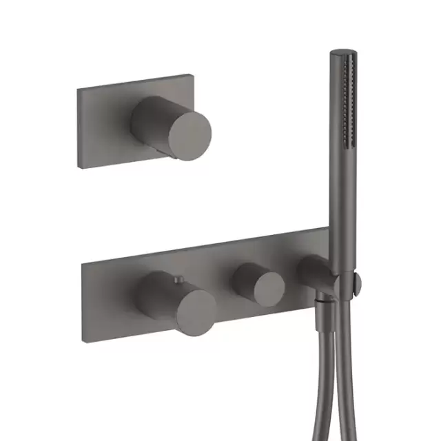 Fantini Milano Встраиваемый смеситель для душа, термостатический, цвет: Matt Gun Metal PVD