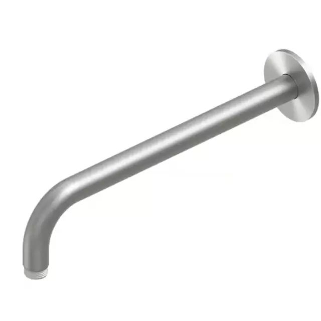 QuadroDesign Держатель верхнего душа, 30см, настенный, цвет: brushed stainless steel