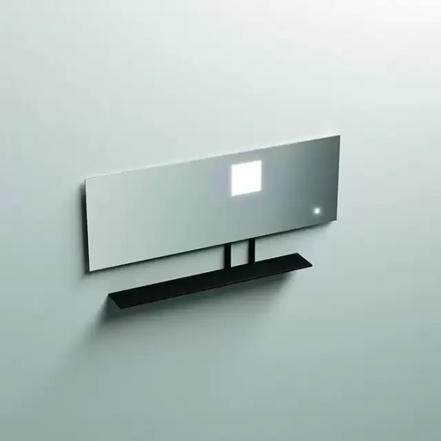 Kerasan Mirrors Зеркало 130х61cм, с черной матовой полкой, с LED подсветкой и сенс выкл.