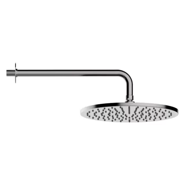 Bossini Nobu Душевая лейка из нерж. стали &Oslash; 280 mm самоочищающаяся на шарнире на 1/2" F и держатель из нержавеющей стали, цвет: нержавеющая сталь