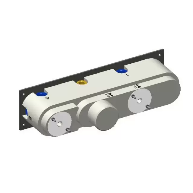 Carimali Встраиваемая часть для горизонтального термостатического смесителя c держателем для душа, 4 выхода,.цвет: хром