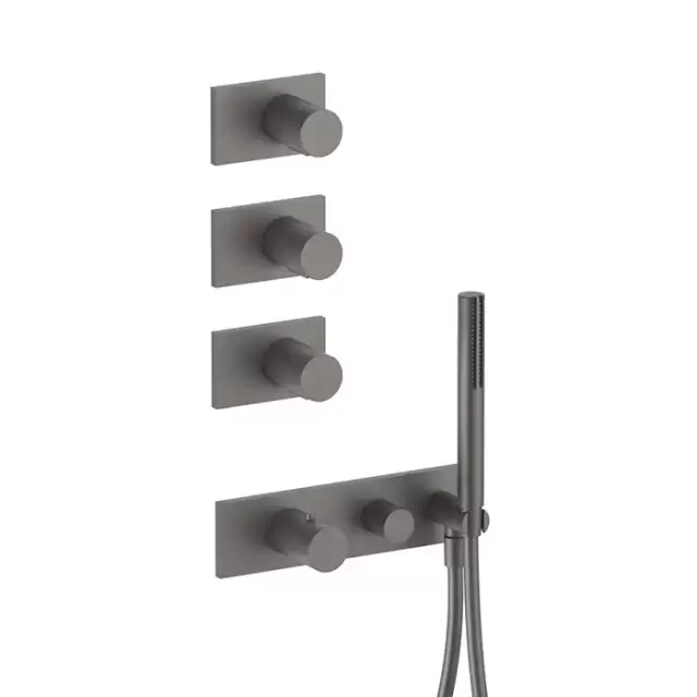 Fantini Milano Встраиваемый смеситель для душа, термостатический, цвет: Matt Gun Metal PVD