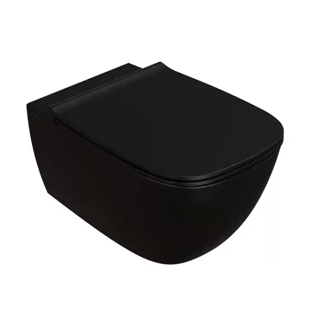 Globo Genesis Унитаз 55х36см., подвесной, безободковый, цвет: черный матовый