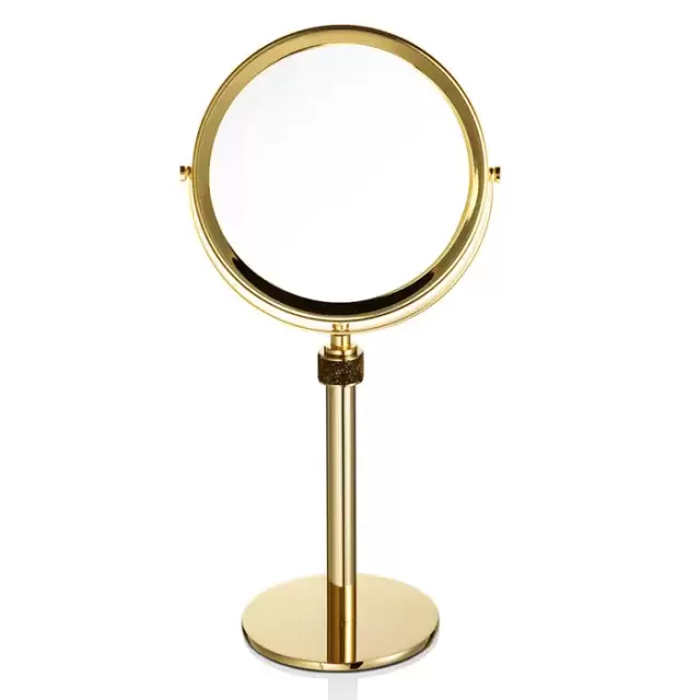 Decor Walther Rocks SP 13/V Косметическое зеркало на подставке, с кристаллами Swarovski, настольное, цвет: золото