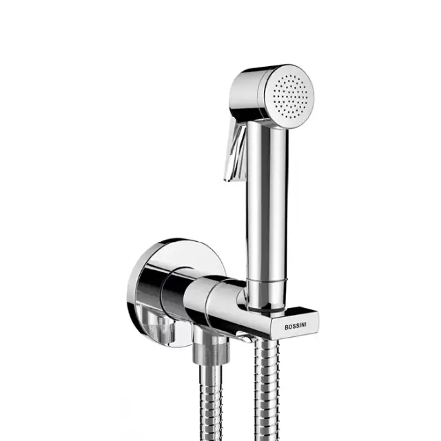 Bossini Paloma Flat Гигиенический душ со смесителем, лейкой и шлангом 125см., цвет: хром