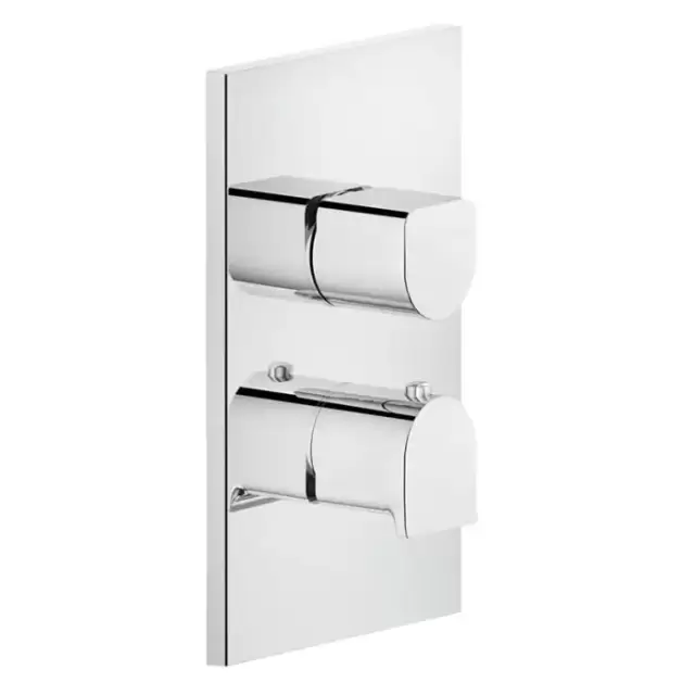 Gessi Rilievo Встраиваемый смеситель для душа, термостатический, на 2 источника, внешняя часть, цвет: хром