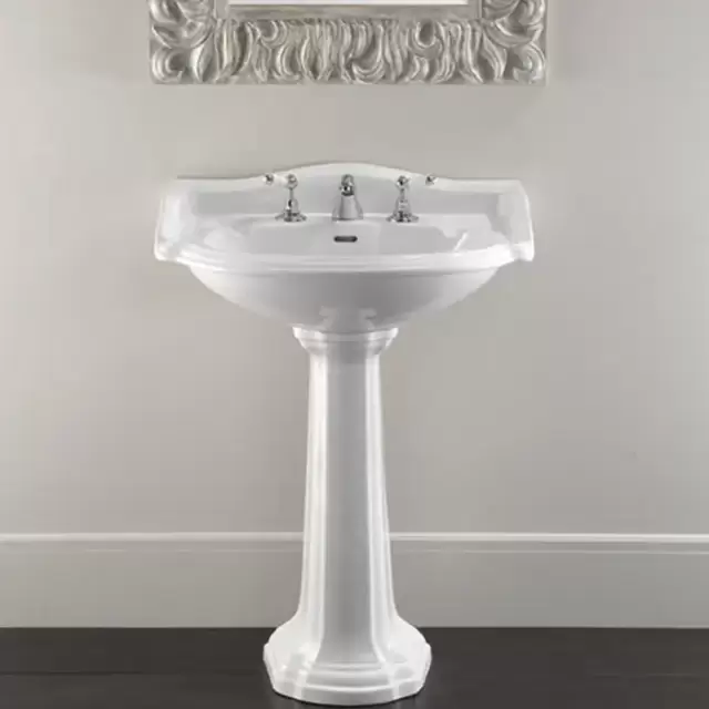 Devon&Devon Oxford Раковина 65х50 см, 3 отв., на пьедестале, цвет: белый