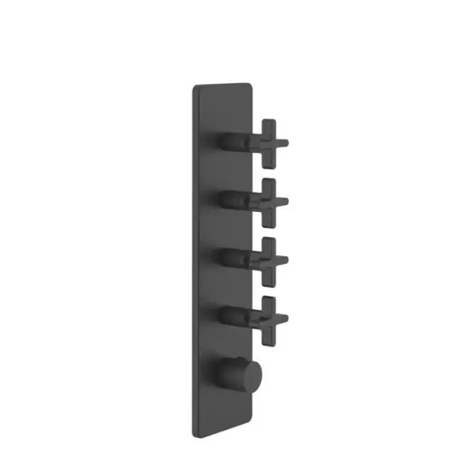 Gessi Inciso Смеситель для душа, встраиваемый, термостатический, резьба 3/4", внешняя часть, цвет: Black XL