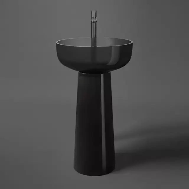 Antonio Lupi Albume Раковина 48х65 см, без отв., на пьедестале, Cristalmood, цвет: Fume