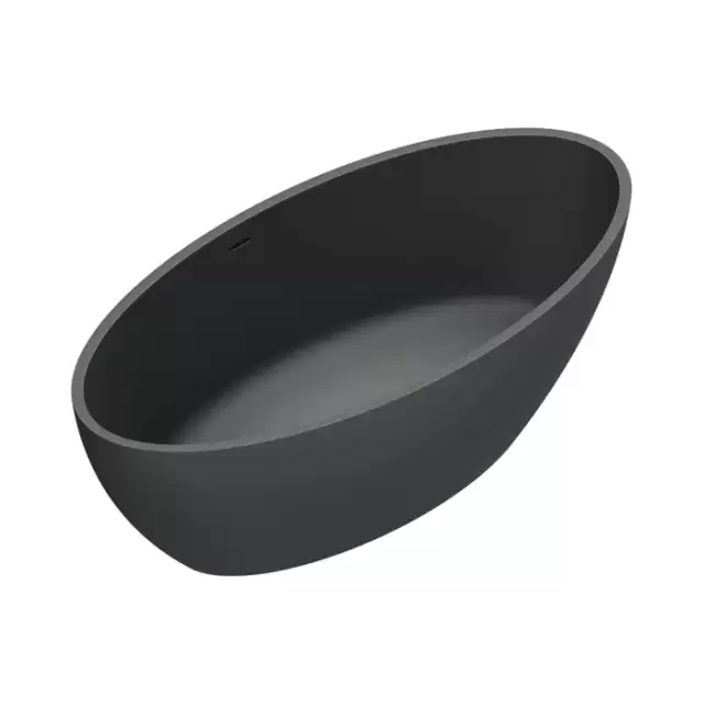 Catalano Solid Ванна отдельностоящая 165x80хh52см, с переливом, сифон в комплекте, цвет: черный матовый