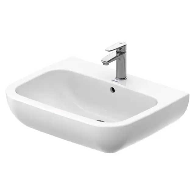Duravit D-Code Раковина с перел., с 1 отв. под смес., 65х50см., цвет: белый
