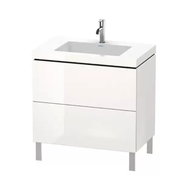 Duravit L-Cube База с раковиной 80x48х69.8см., напольная, 2 выдв. ящика, High Gloss, цвет: белый
