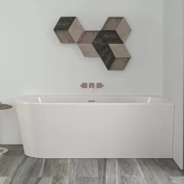 Knief Wall Corner L Ванна в правый угол 165x75х58см., с щелевым переливом, без сл-пер, цвет: белый матовый