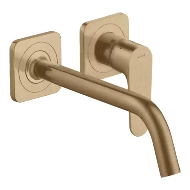 Axor Citterio M Смеситель для раковины, встраиваемый, излив: 22.7см., цвет: шлифованная бронза