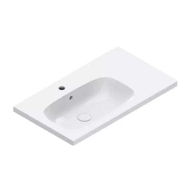 Catalano Alvea Раковина 80x46см чаша слева, с 1 отв., цвет: белый глянцевый