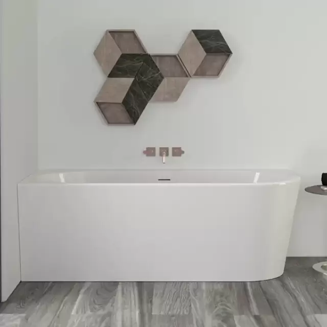Knief Wall Corner R Ванна в левый угол 165x75х58см., с щелевым переливом, без сл-пер, цвет: белый матовый