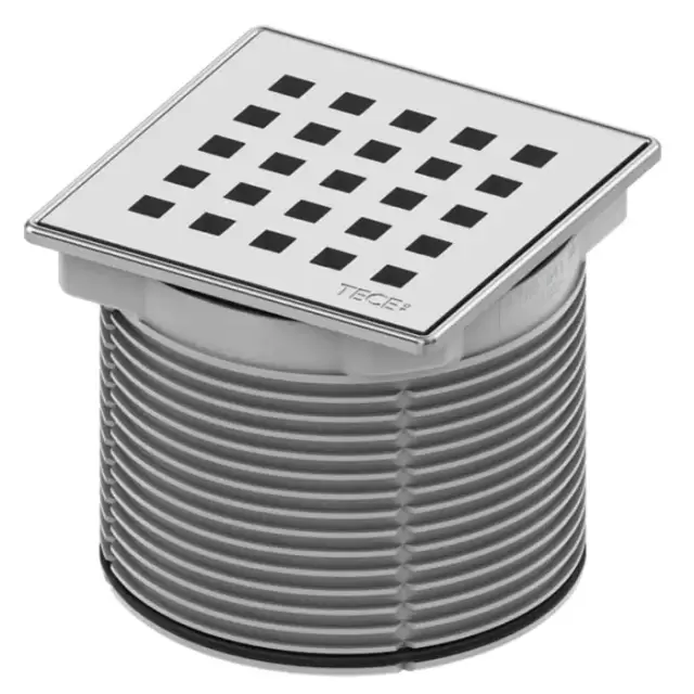 TECEdrainpoint S quadratum Декоративная решетка 100х100 мм с монтажым элементом, сталь