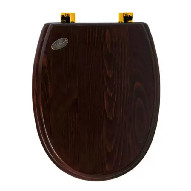 SIMAS Arcade Сиденье для унитаза, микролифт, цвет: дерево/золото