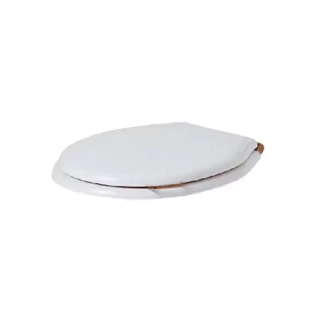 SIMAS Lante Сиденье для унитаза с ручкой, цвет: белый/бронза