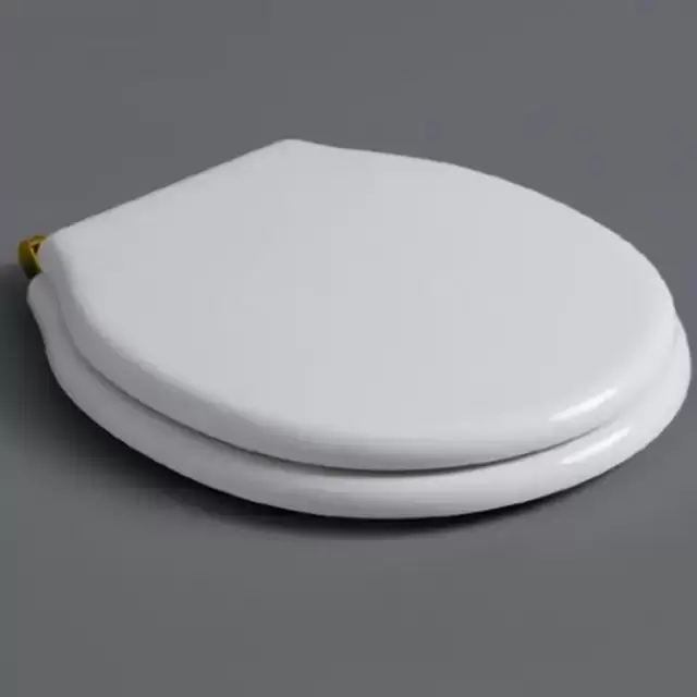 SIMAS Londra Сиденье для напольного унитаза, белый петли золото