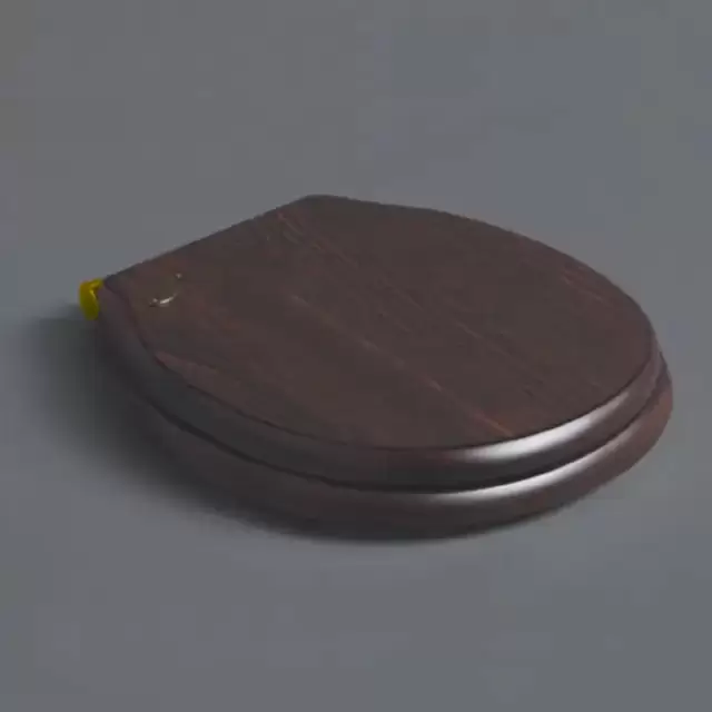 SIMAS Londra Сиденье для подвесного унитаза, дерево, цвет орех, петли - золото