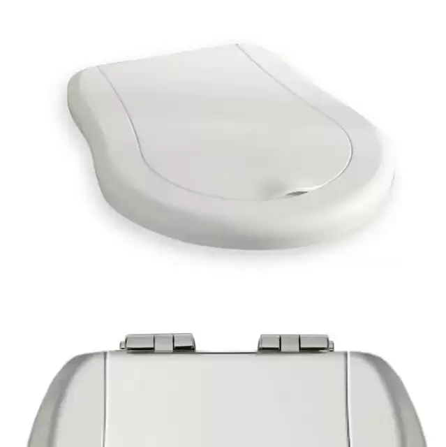Kerasan Retro Сиденье NEW для унитаза, микролифт, цвет: белый/хром