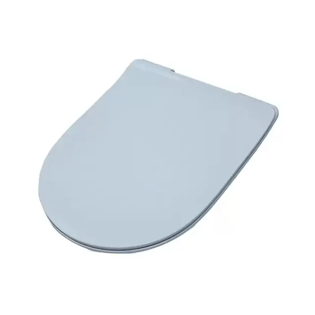 Artceram File Крышка с сиденьем Slim для унитаза, механизм soft-close, цвет: pale blue/хром