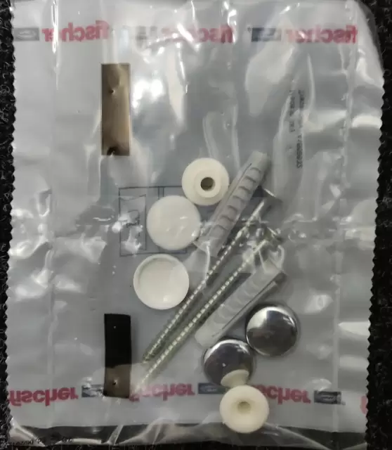 SIMAS Комплект вертикальных крепежей для унитаза/биде с колпачками цвета хром и белый