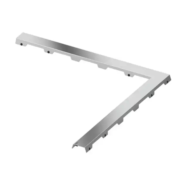 TECE Решетка угловая "steel II" , 900x900 мм ,нержавеющая сталь, полированная